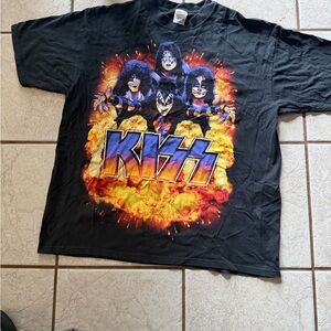 2004 Black KISS Graphic unisex T-Shirt Anvil tag